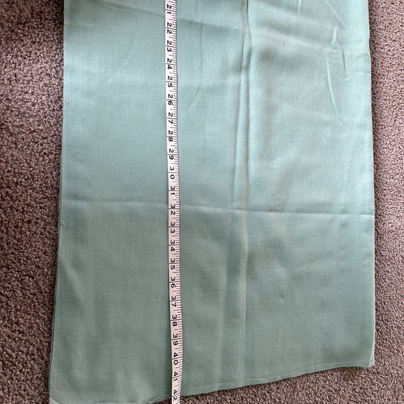 Mint green 100 percent wool big scarf for women - Picture 9 of 9